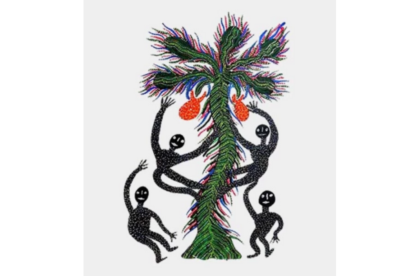 dot patterns in Bhill tribal art, painting from Gallery Unique Art