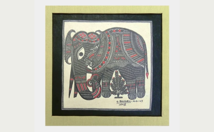 madhubani painting by chandra bhushan kumar