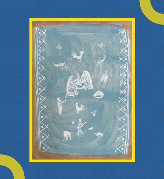 Lipai art painting by artist Monu Sharma (Gallery Unique Art)