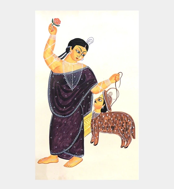 Kalighat Art Painting | Gender Roles | Artist Kalam Patua | KG 271